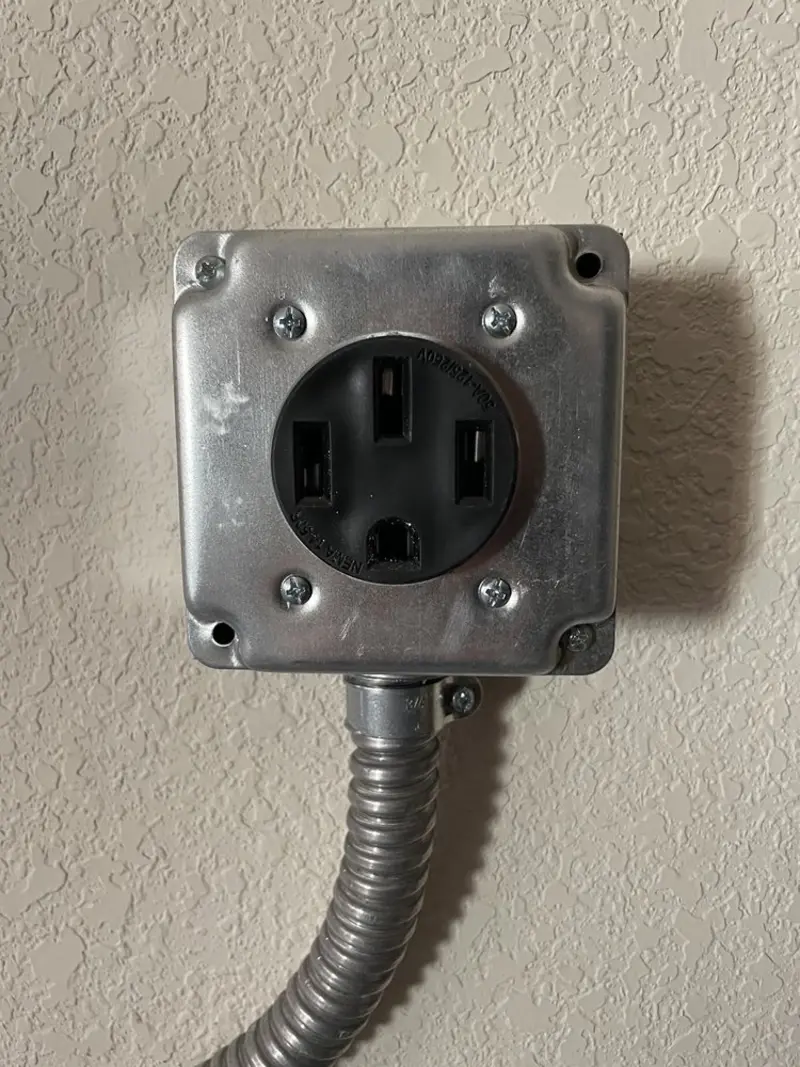 NEMA 14-50 outlet installed for Smart Home Electrical in Kingston